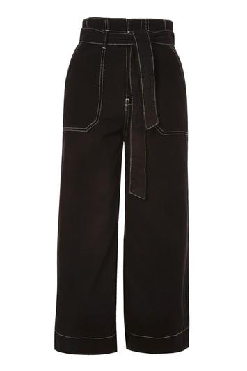 Topshop Stab Stitch Wide Leg Trousers