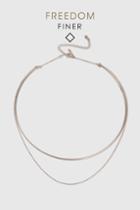 Topshop Fine Rose Gold Look Multirow Necklace