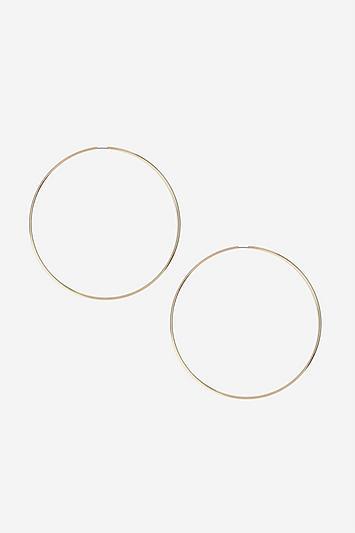 Topshop *rose Gold Oversize Hoop Earrings