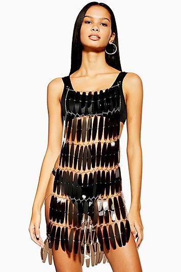 Topshop Festival Black Smoke Tpu Dress