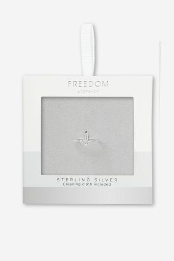 Topshop Sterling Silver Knot Band Ring