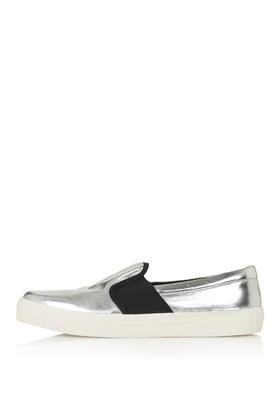 Topshop Tiga Silver Skater Trainer