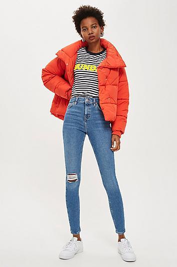 Topshop Power Stretch One Rip Jamie Jeans