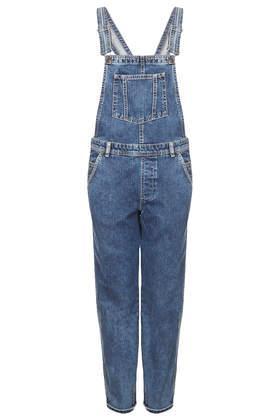 Topshop Moto Long Leg Dungaree