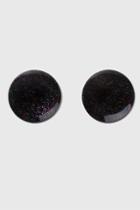 Topshop Circle Glitter Disc Earrings