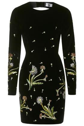 Topshop Brunswick Velvet Cut-out Dress