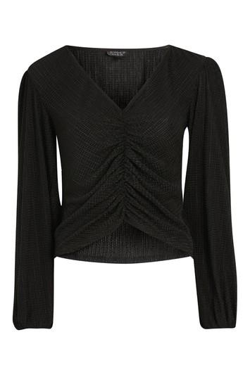 Topshop Rouched Front Blouson Top