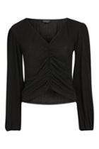Topshop Rouched Front Blouson Top