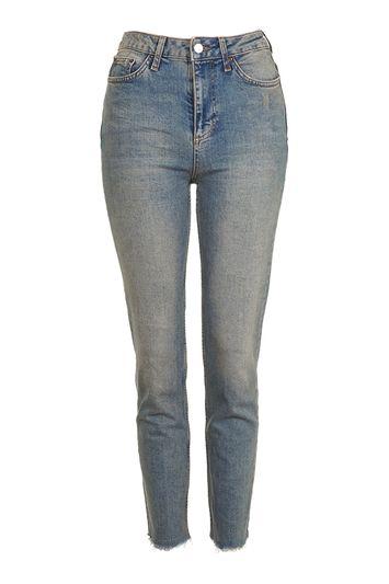 Topshop Moto Raw Hem Straight Leg Jean