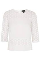 Topshop Lace Panel Top