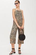 Topshop Tall Leopard Print Jumpsuit