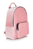 Topshop *pink Velvet Charlie Backpack By Skinnydip