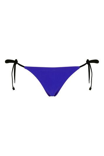 Topshop Bonded Tieside Bikini Bottoms
