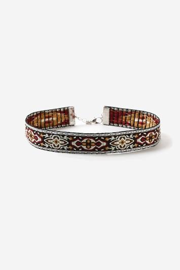 Topshop Embroidered Choker Necklace