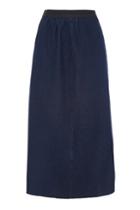 Topshop *long Denim Skirt By Waven