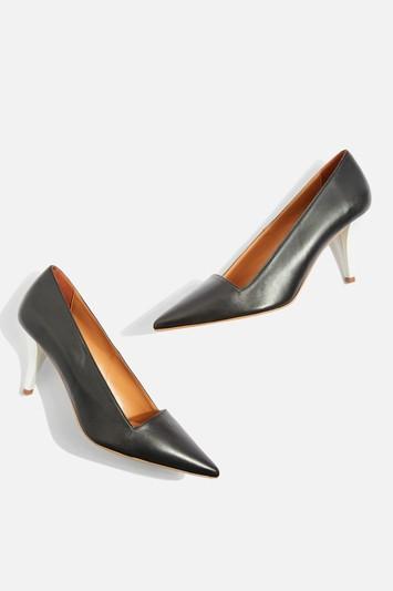 Topshop Jubilee Black Pointed Court Shoes