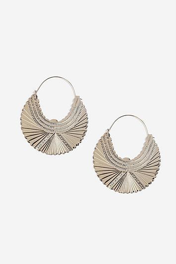 Topshop *engraved Hoop Earrings