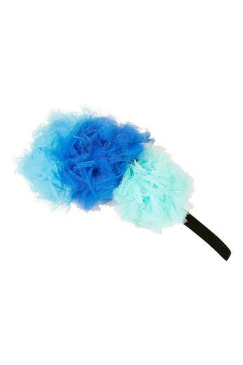 Topshop Turquoise Pom-pom Headband By Rosa Bloom