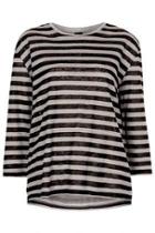 Topshop Striped Long Sleeve Tee By Boutique