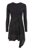 Topshop Asymmetrical Glitter Shift Dress