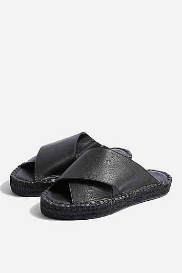 Topshop Freddy Black Espadrille Sandals