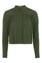 Topshop Tie Back Cropped Shirt
