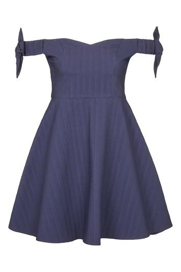 Topshop Tie Sleeve Bandeau Dress