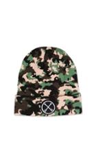 Topshop Camouflage Badge Beanie Hat