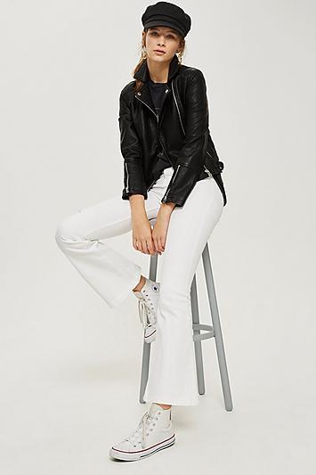 Topshop White Flared Jamie Jeans