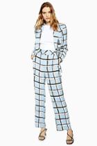 Topshop Checked Slouch Trousers