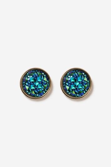 Topshop Druzy Circle Stud Earrings