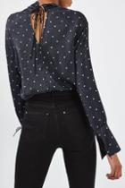 Topshop Polka Insert Blouse By Boutique