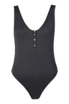 Topshop *button Front Swimsuit By Evil Twin