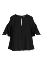 Topshop Key Hole Cold Shoulder Top