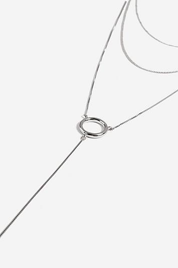 Topshop *circle Drop Multi-row Necklace
