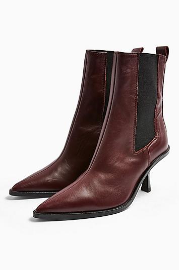 Topshop Madrid Leather Chelsea Boots