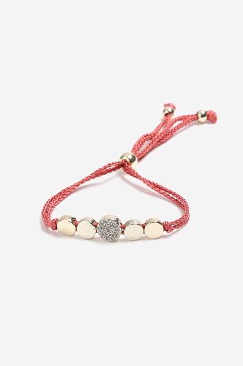 Topshop Cord Disc Adjustable Bracelet