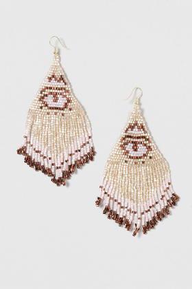 Topshop Triangle Eye Beaded Drop Earring
