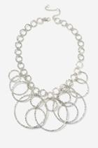 Topshop Circle Link Hammered Metal Necklace
