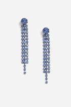 Topshop Blue Rhinestone Cupchain Earrings
