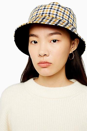 Topshop Reversible Check Bucket Hat