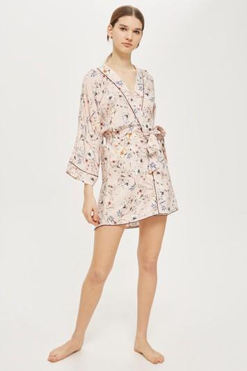 Topshop Sketchy Floral Dressing Gown