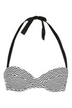 Topshop Zig-zag Print Bikini Top