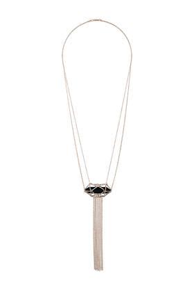 Topshop Stone Caged Pendant Necklace