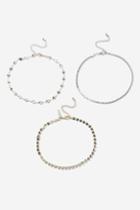 Topshop Clean Chain Anklet Pack