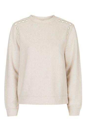 Topshop Eyelet Sweatshirt