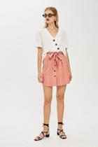 Topshop Tall Stripe Paperbag Skirt