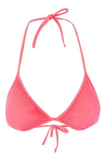 Topshop Shirred Triangle Bikini Top