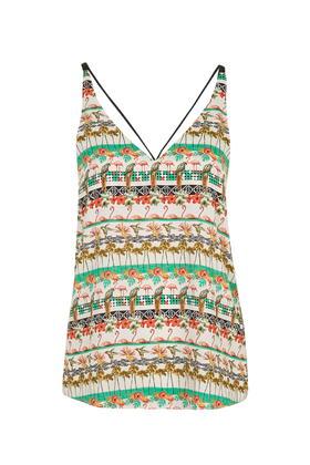 Topshop Tropical Double Strap V-front Cami