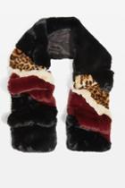 Topshop Leopard Colour Block Scarf